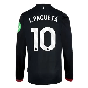 Koop West Ham United 2024/25 Lucas Paqueta #10 Uit tenue met lange mouwen online