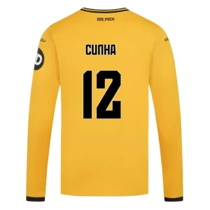 Koop Wolves 2024/25 Matheus Cunha #12 Thuis tenue met lange mouwen online