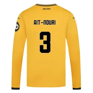 Koop Wolves 2024/25 Rayan Ait-Nouri #3 Thuis tenue met lange mouwen online